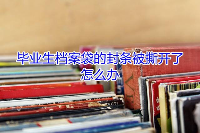 毕业生档案袋的封条被撕开了怎么办