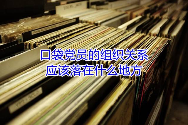 口袋党员的组织关系应该落在什么地方