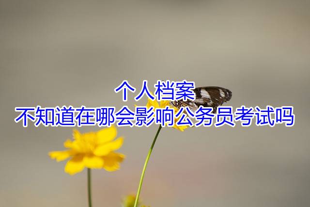 个人档案不知道在哪会影响公务员考试吗