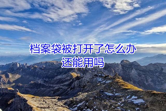 档案袋被打开了怎么办，还能用吗