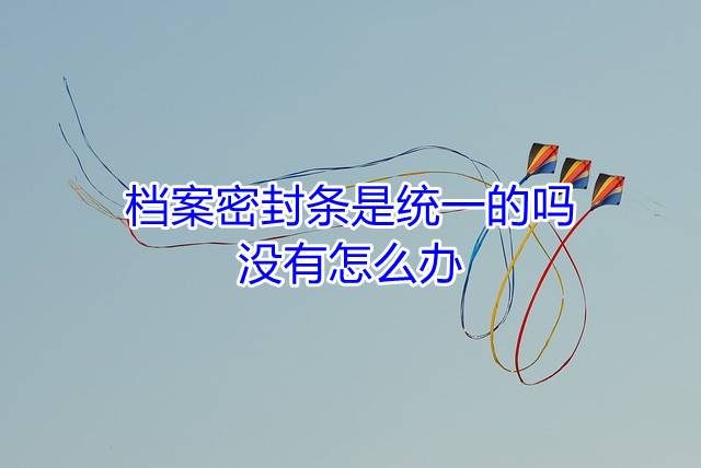 档案密封条是统一的吗，没有怎么办