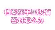 档案在手里没有密封