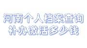 河南找档案机构办个人档案查询、补办、激活多少钱