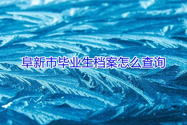 阜新市毕业生档案怎么查询