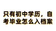 只有初中学历，自考毕业怎么入档案呢