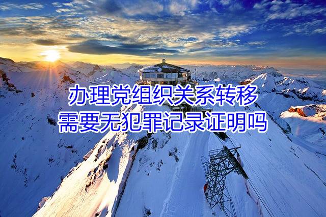 办理党组织关系转移需要无犯罪记录证明吗