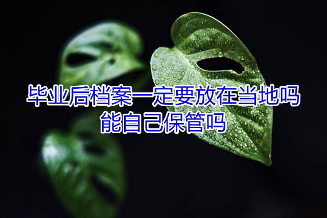 毕业后档案一定要放在当地吗，能自己保管吗
