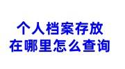 个人档案存放在哪里怎么查询，找不到了怎么办