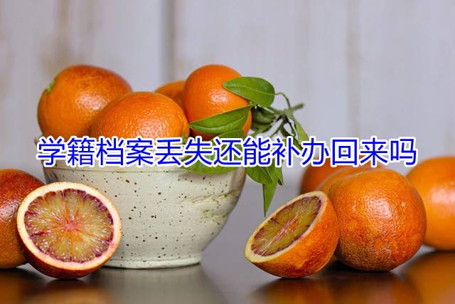 学籍档案丢失还能补办回来吗