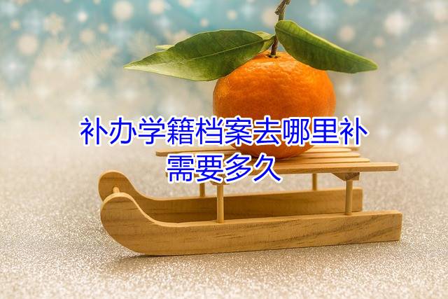 补办学籍档案去哪里补，需要多久