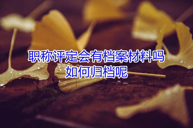 职称评定会有档案材料吗，如何归档呢