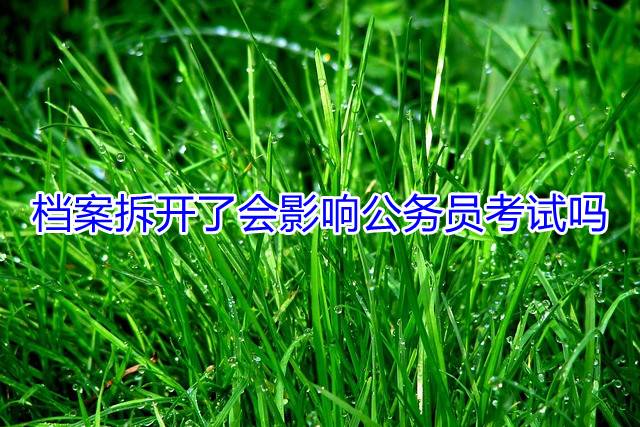 档案拆开了会影响公务员考试吗