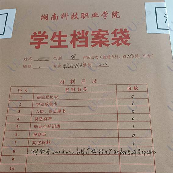 学籍档案袋中都有哪些材料可以补办