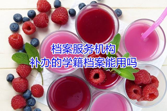档案服务机构补办的学籍档案能用吗