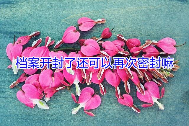 档案开封了还可以再次密封嘛