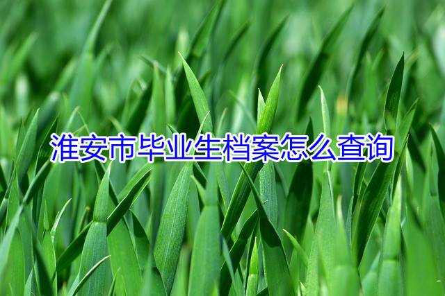 淮安市毕业生档案怎么查询