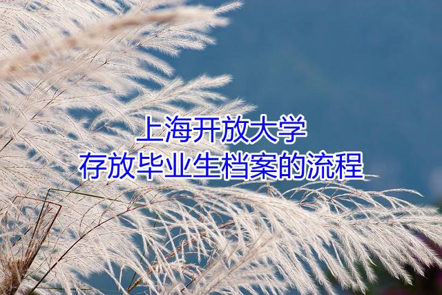上海开放大学存放毕业生档案的流程