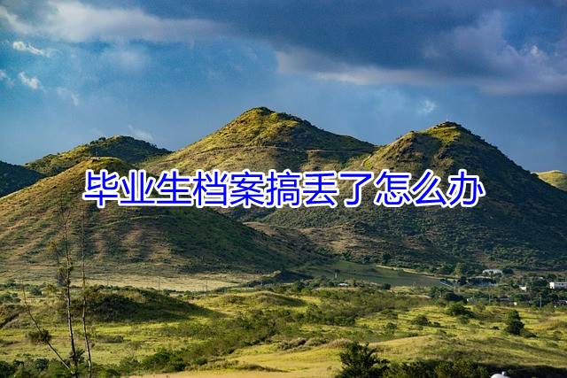 毕业生档案搞丢了怎么办