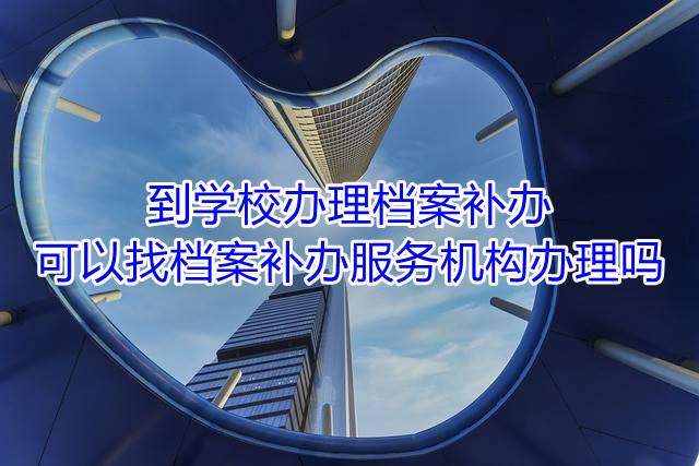 到学校办理档案补办可以找档案补办服务机构办理吗