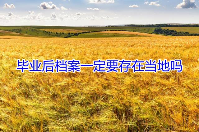 毕业后档案一定要存在当地吗