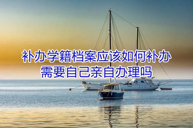 补办学籍档案应该如何补办，需要自己亲自办理吗