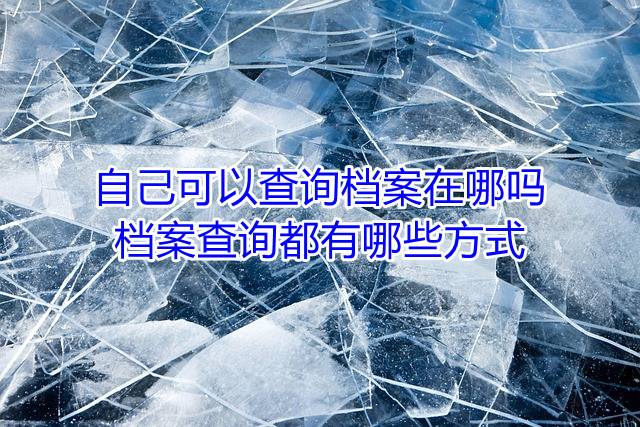 自己可以查询档案在哪吗，档案查询都有哪些方式