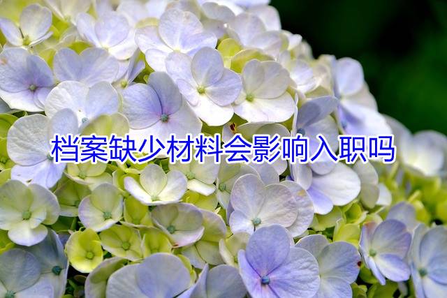 档案缺少材料会影响入职吗