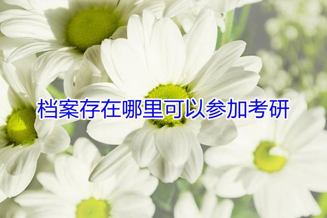 档案存在哪里可以参加考研