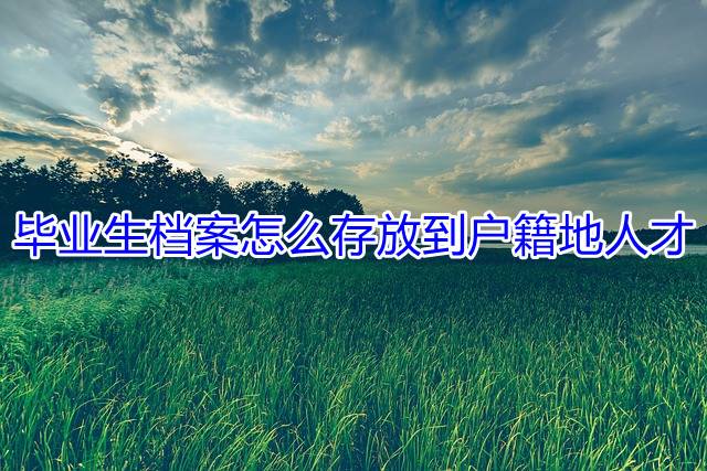 毕业生档案怎么存放到户籍地人才