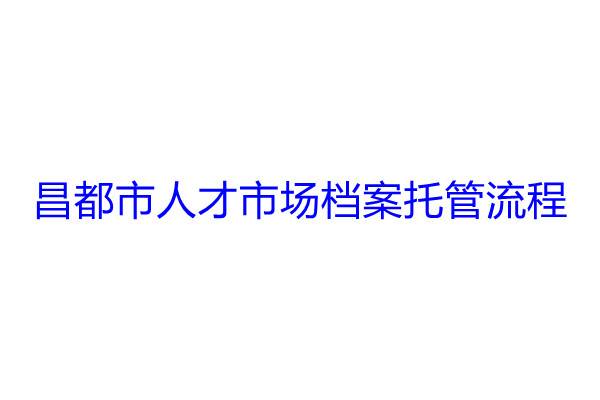 昌都市人才市场档案托管流程