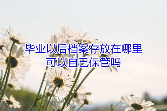 毕业以后档案存放在哪里，可以自己保管吗