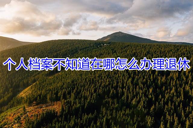 个人档案不知道在哪怎么办理退休