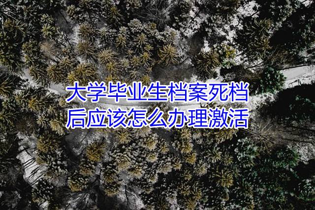 大学毕业生档案死档后应该怎么办理激活