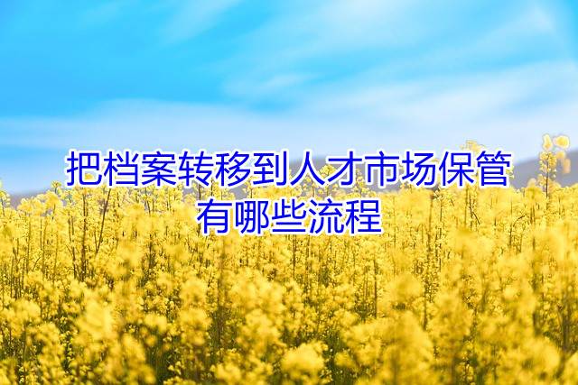把档案转移到人才市场保管有哪些流程