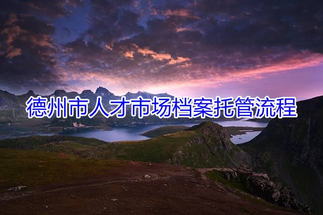 德州市人才市场档案托管流程