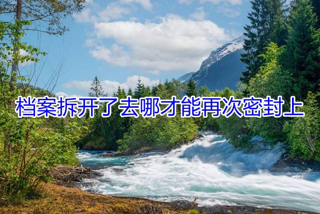档案拆开了去哪才能再次密封上