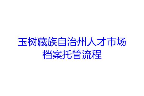 玉树藏族自治州人才市场档案托管流程