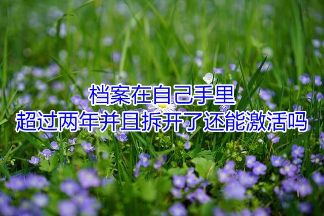 档案在自己手里超过两年并且拆开了还能激活吗