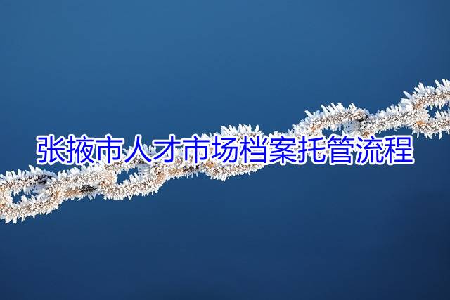 张掖市人才市场档案托管流程