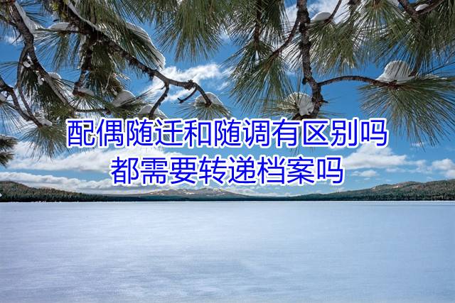配偶随迁和随调有区别吗，都需要转递档案吗