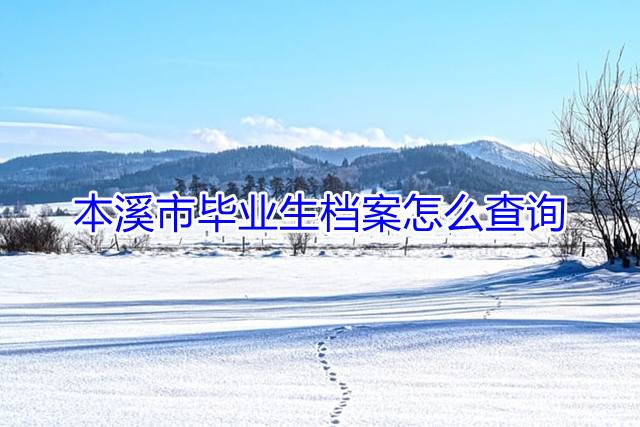 本溪市毕业生档案怎么查询