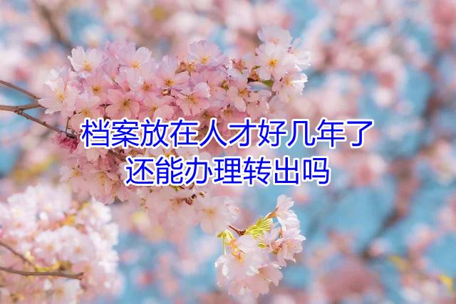 档案放在人才好几年了还能办理转出吗