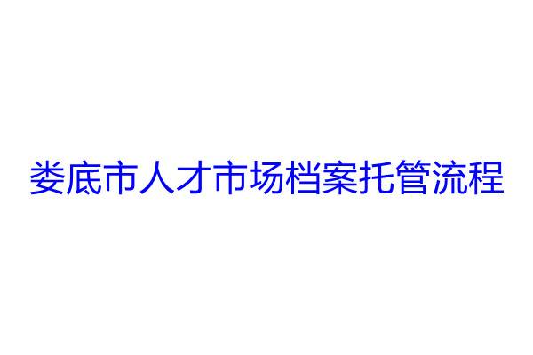 娄底市人才市场档案托管流程
