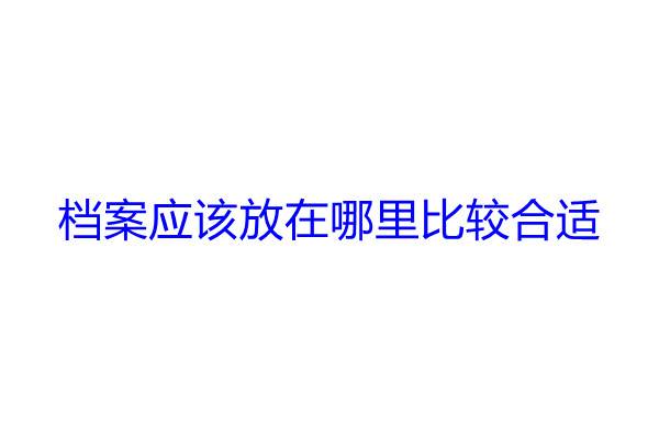 档案应该放在哪里比较合适