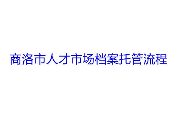 商洛市人才市场档案托管流程
