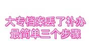 大专档案丢了补办最简单三个步骤，可以找人代办吗