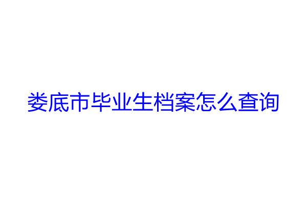 娄底市毕业生档案怎么查询