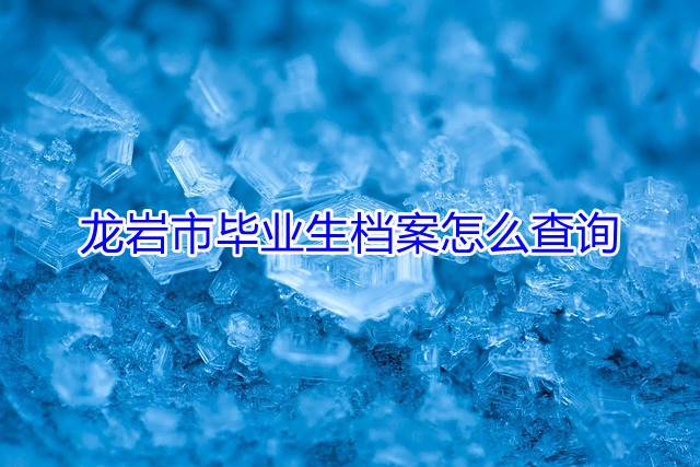 龙岩市毕业生档案怎么查询