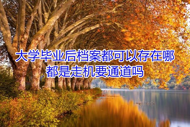 大学毕业后档案都可以存在哪，都是走机要通道吗
