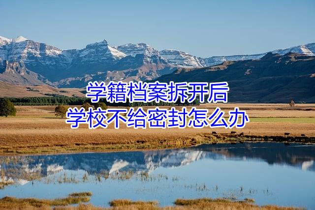 学籍档案拆开后，学校不给密封怎么办